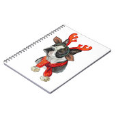 Weihnachts-Terrier-Hund Notizblock (Linke Seite)