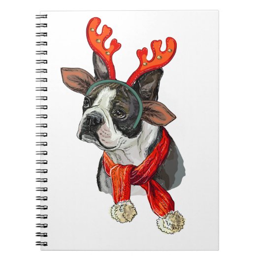 Weihnachts-Terrier-Hund Notizblock (Vorderseite)