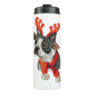 Weihnachts-Terrier-Hund Thermosbecher