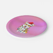 Weihnachts-Thema-Doggy Pappteller (Schrägansicht)