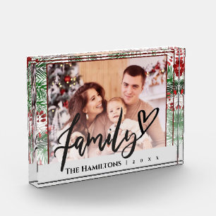 Weihnachts Thema Familie Foto Block