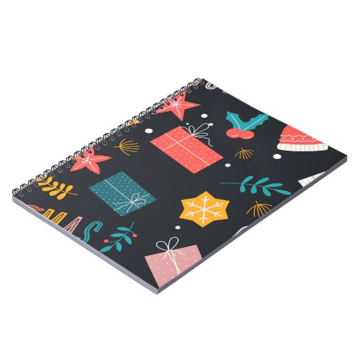 Weihnachts-Thema fesive Saison Geschenk Niedlich Notizblock (Linke Seite)