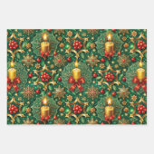 Weihnachts-Thema Festivals farbenfrohe Muster Geschenkpapier Set (Vorderseite 2)