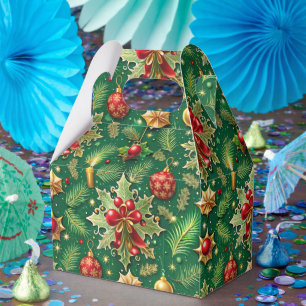 Weihnachts-Thema Festivals farbenfrohe Muster Geschenkschachtel