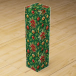 Weihnachts-Thema Festivals farbenfrohe Muster Weinbox<br><div class="desc">Eine Weihnachtsgeschenkbox mit farbenprächtigen Urlaubssymbole in einem nahtlosen Muster ist ideal für die Verpackung der Weihnachtsgeschenke.</div>