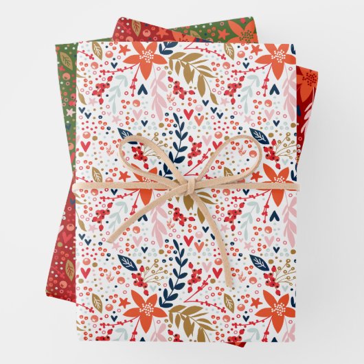 Weihnachts-Thema Geschenkpapier Set (Beispiel)