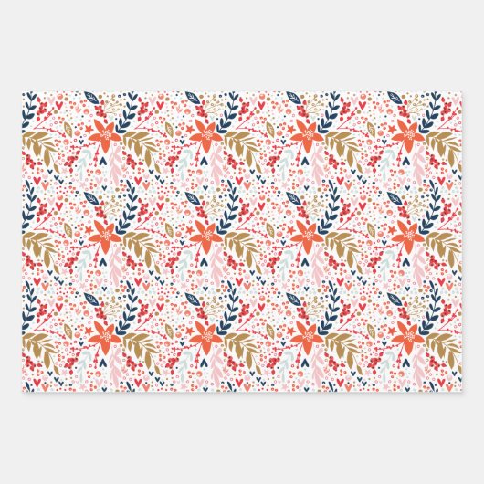 Weihnachts-Thema Geschenkpapier Set (Vorderseite)