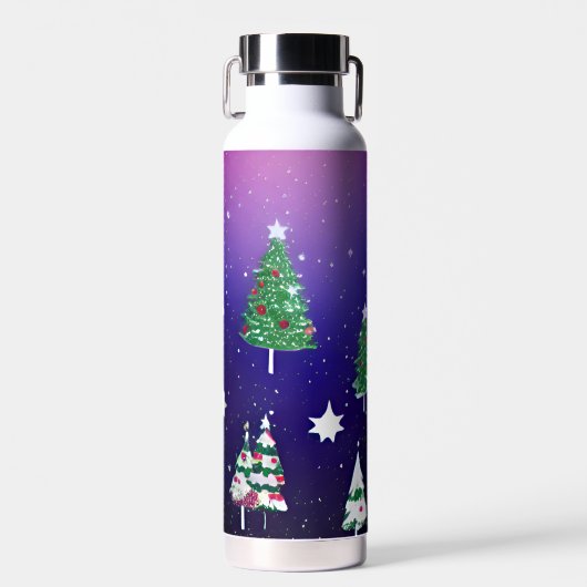Weihnachts-Thema Glitzy Water Flasche (Vorne)