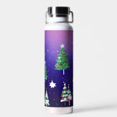 Weihnachts-Thema Glitzy Water Flasche (Rückseite)