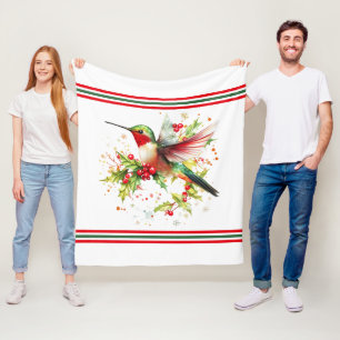 Weihnachts-Thema Hummingbird Fleecedecke