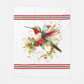 Weihnachts-Thema Hummingbird Fleecedecke (Vorderseite)