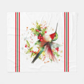 Weihnachts-Thema Hummingbird Fleecedecke (Vorderseite (Horizontal))