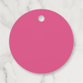 Weihnachts-Thema Kinderdusche Pink & Green Geschen Geschenkanhänger (Rückseite)