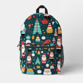 Weihnachts-Thema Muster Bedruckter Rucksack (Vorderseite)