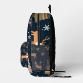 Weihnachts-Thema Muster Bedruckter Rucksack (Rechts)