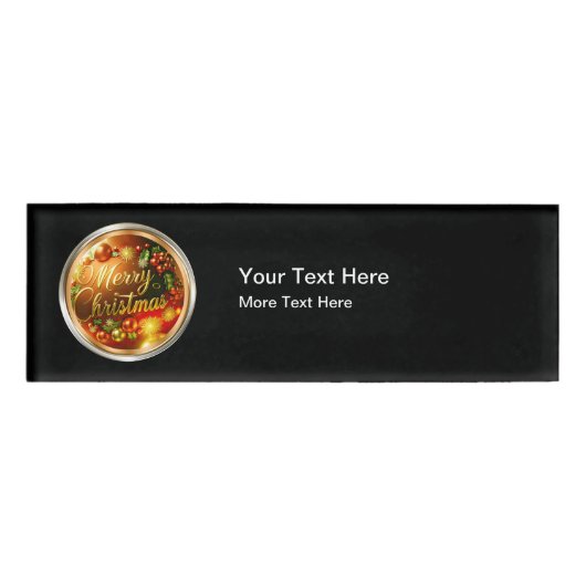 Weihnachts-Thema Personaldatenträger Namenschild (Vorderseite)