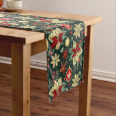 Weihnachts-Thema Poinsettia Muster Kurzer Tischläufer (Beispiel)