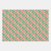 Weihnachts-Thema Rot-Grün-Paw-Druckmuster Geschenkpapier Set (Vorderseite 3)