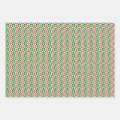 Weihnachts-Thema Rot-Grün-Paw-Druckmuster Geschenkpapier Set (Vorderseite 2)