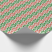 Weihnachts Thema Rot und Grün Paw Print Muster Geschenkpapier (Ecke)