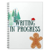 Weihnachts-Thema Schreiben in Progress-Notebook Notizblock (Vorderseite)