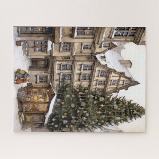 Weihnachts-Thema Winterschnee | Puzzle (Horizontal)