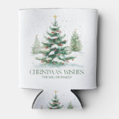 Weihnachts-Thema wünscht Retro-Typografie Dosenkühler (Vorderseite)