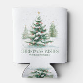 Weihnachts-Thema wünscht Retro-Typografie Dosenkühler (Rückseite)