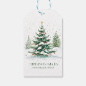 Weihnachts-Thema wünscht Retro-Typografie Geschenkanhänger (Rückseite)