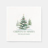 Weihnachts-Thema wünscht Retro-Typografie Serviette (Vorderseite)