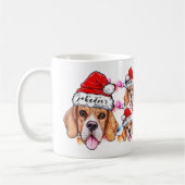 Weihnachts Themed Beagle Haustier Hund Lover Weihn Kaffeetasse (Links)