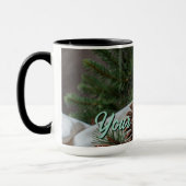 Weihnachts-Themed Kerze und Pinecone Tasse (Links)