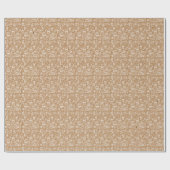 Weihnachts-Themed Kraft Brown Feiertag Geschenkpapier (Flach)