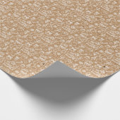 Weihnachts-Themed Kraft Brown Feiertag Geschenkpapier (Ecke)