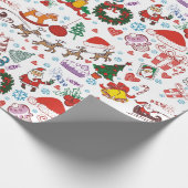 Weihnachts-Themenbild mit dem Weihnachtsmann und s Geschenkpapier (Ecke)