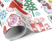 Weihnachts-Themenbild mit dem Weihnachtsmann und s Geschenkpapier (Rolleneckpunkt)