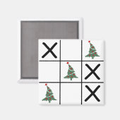Weihnachts-Tic-Tac-Toe Magnet (Vorderseite/Rückseite)