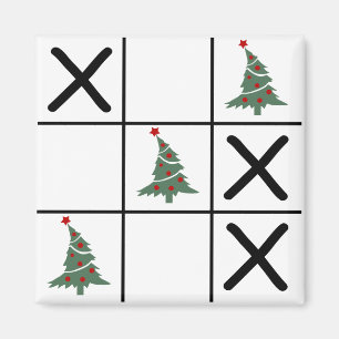 Weihnachts-Tic-Tac-Toe Magnet