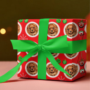 Weihnachts-Tier-Foto-Muster-Behandlungen-Spielzeug Geschenkpapier Set