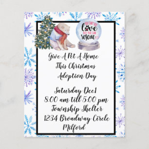 Weihnachts-Tieradoption Flyer