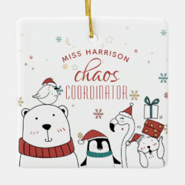 Weihnachts-Tiere Chaos-Koordinator Personalisiert Keramikornament