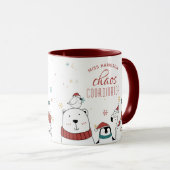 Weihnachts-Tiere Chaos-Koordinator Personalisiert Tasse (VorderseiteRechts)