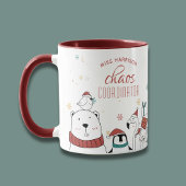 Weihnachts-Tiere Chaos-Koordinator Personalisiert Tasse