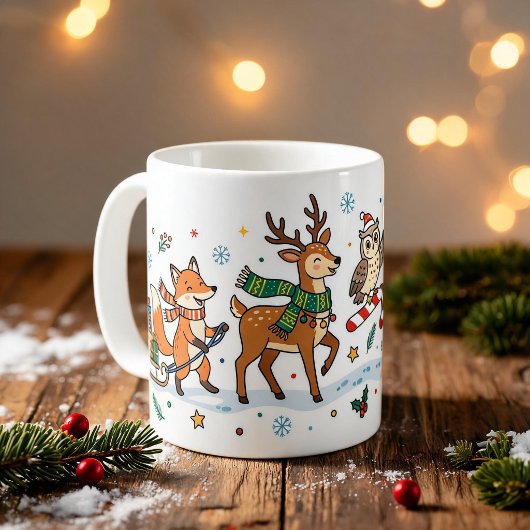 Weihnachts-Tiere-Parade Kinder-Tasse Kaffeetasse