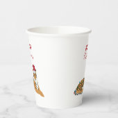 Weihnachts-Tiger Funny Animal mit Weihnachtsmannmü Pappbecher (Links)