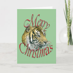 Weihnachts-Tiger-Grußkarte Feiertagskarte