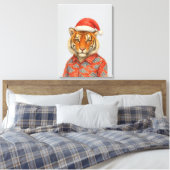 Weihnachts-Tiger Indie Leinwanddruck (Insitu (Schlafzimmer))
