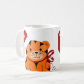 Weihnachts-Tiger Kaffeetasse (Vorderseite Links)