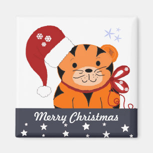 Weihnachts-Tiger Magnet