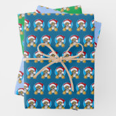 Weihnachts-Tiger-Wrapping Paper Set 3 Blätter (Beispiel)